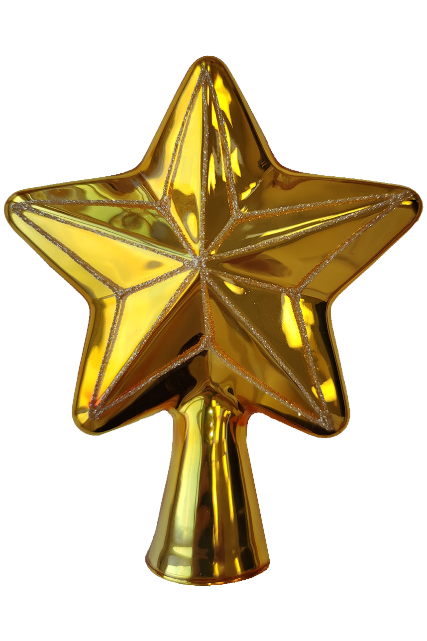 Елочное украшение Верхушка Звезда золотая КВ-234200/2